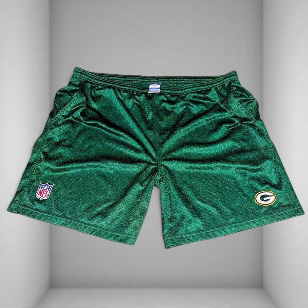 Reebok Green Bay Packers NFL Mesh Athletic Shorts Size 2XL Green